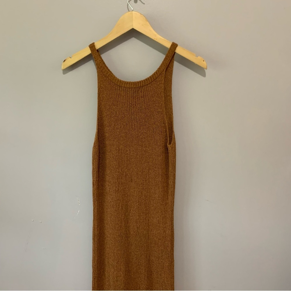 Melrose With Love Knit Maxi Dress Sleeveless Brown NWOT - Picture 4 of 9